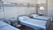 Zdjęcie łóżek pacjentów. 
