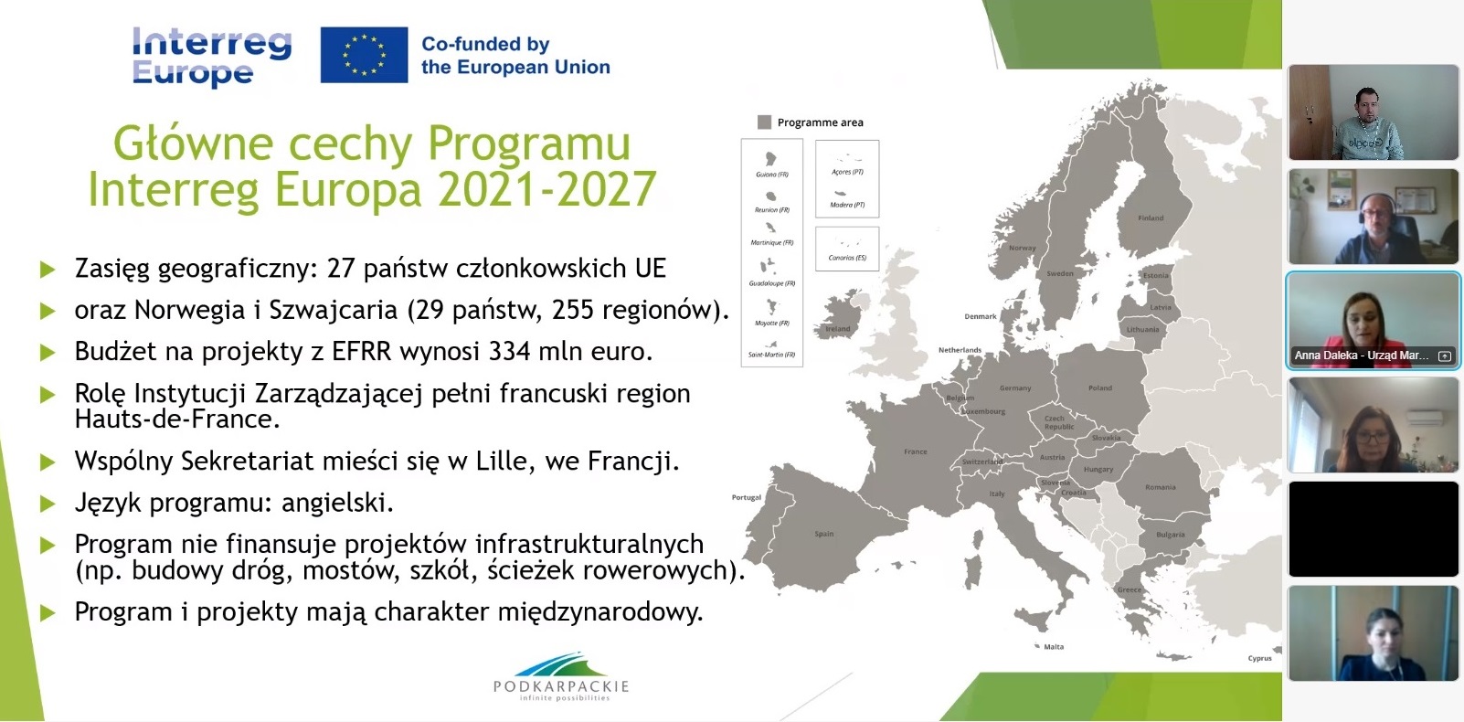 Prezentacja Anny Dalekiej nt. programu Interreg Europa 2021-2027