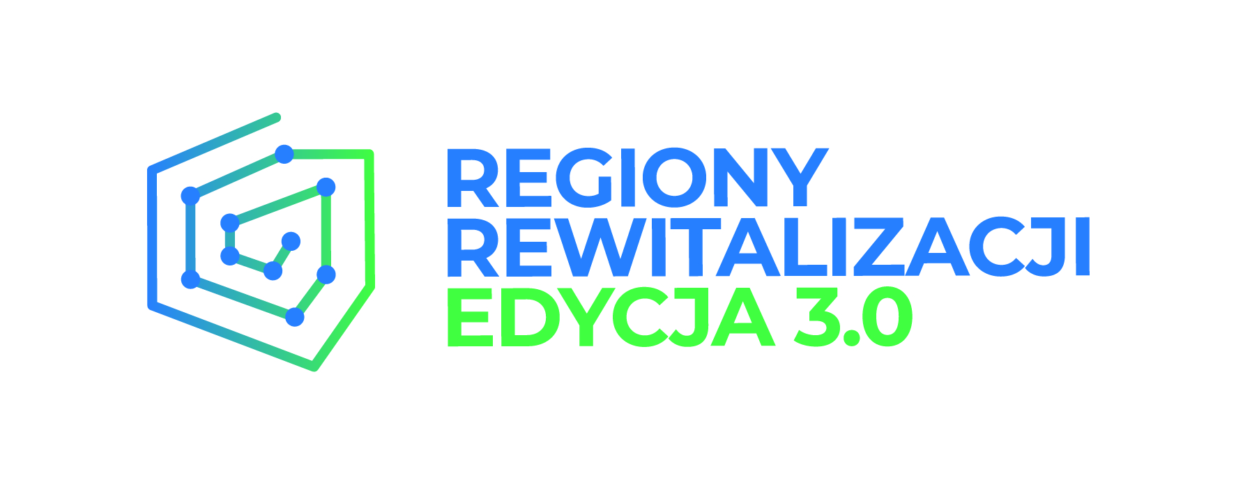 Nagłówek zawierający barwny logotyp programu Regiony Rewitalizacji Edycja 3.0